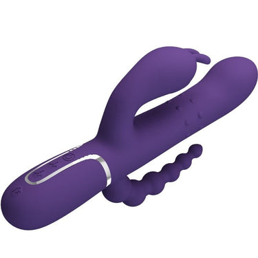 Vibratore coniglio triple stimolazione, stim. clitoride e anale, vibrazioni potenti
